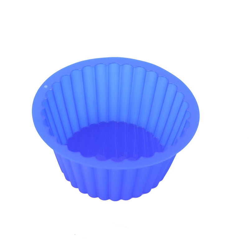 X-Haibei Giant Cupcake Pan Round Chocolate Cake Bread Bakeware Silicone Mold Top Dia. 7.8inch,Bottom 5.3inch, Height 3.5 inch - Image 1